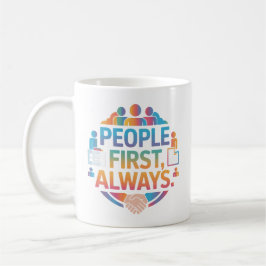 People First Always HR Admin Motivational Mug Koffiemok