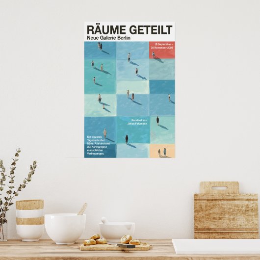 People in Grid Spaces Poster - Modern German (Keuken)