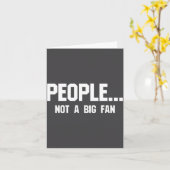 People Not A Big Fan Funny Introvert  Kaart (Gele Bloem)