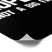 People Not A Big Fan Funny Introvert Poster (Hoek)