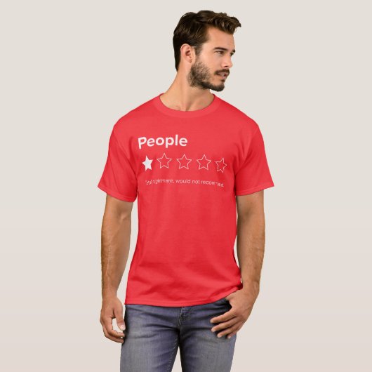 People One Star Total Nightmare Would Not Recommen T-shirt (Voorkant volledig)