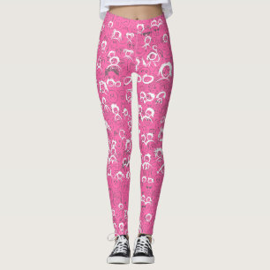 People Patroon Roze BG Leggings