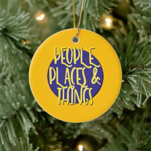 People Places & Things Recovery Slogan Ornament (Boom)