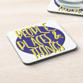 People Places & Things Slogan Bier Onderzetter (Linkerzijde)