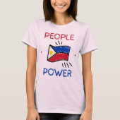 People Power Filipino Flag Impeach Marcos Tee T-shirt (Voorkant)