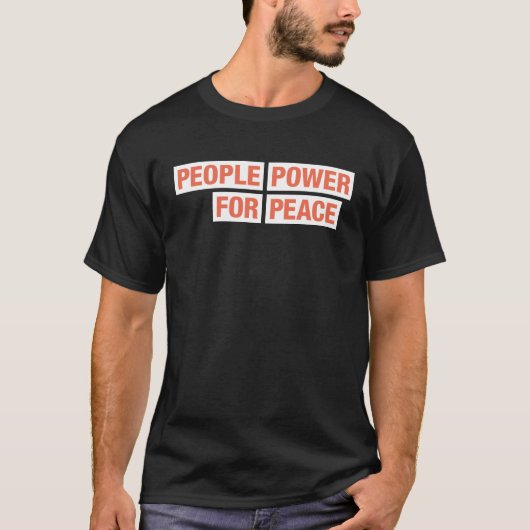 People Power for Peace Advocacy Teams T-Shirt Dark (Voorkant)
