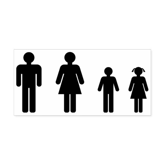 People Rubber Stamp Rubberstempel (Afrduk)