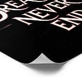 People’s Dreams Never End – Motivational Anime Quo Poster (Hoek)