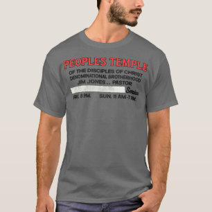 PEOPLE TEMPLE Kerk Teken T-shirt