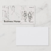 People walking English street drawing Visitekaartje (Voorkant / Achterkant)