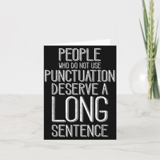 People Who Do Not Use Punctuation Funny Grammar  Kaart (Voorkant)