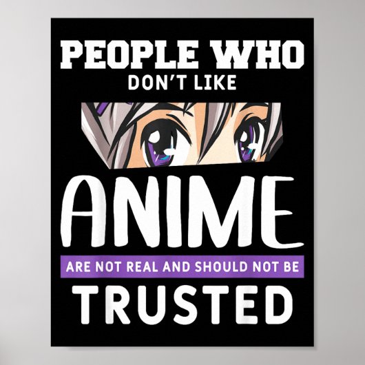 People Who Don't Like Anime Funny Japanese Manga O Poster (Voorkant)