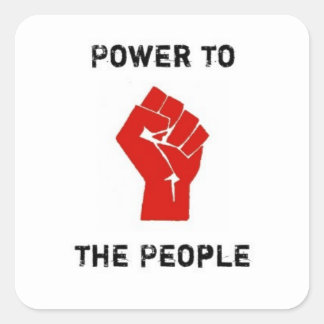PeoplePower Vierkante Sticker