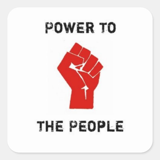 PeoplePower Vierkante Sticker (Voorkant)