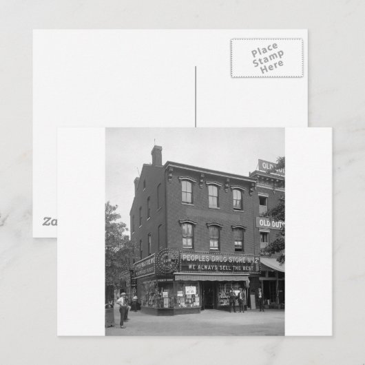 Peoples Drug Store, 1921 Briefkaart (Voorkant / Achterkant)