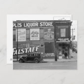 People's Liquor Store, 1938 Briefkaart (Voorkant / Achterkant)