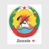 People's Republic of Mozambique emblem (1975-1982) Sticker (Vel)