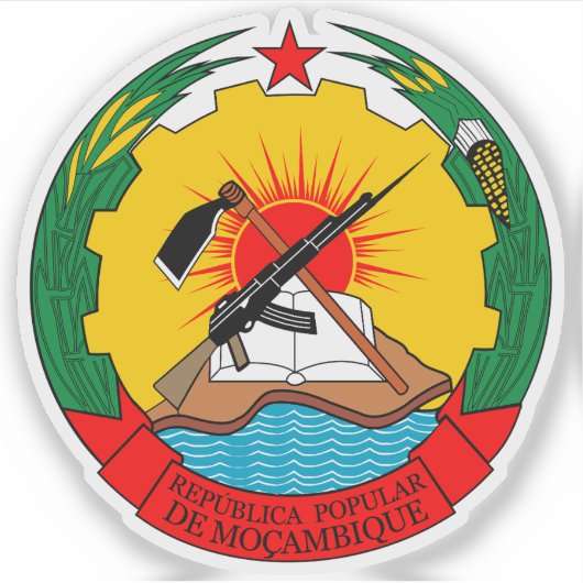 People's Republic of Mozambique emblem (1975-1982) Sticker (Voorkant)