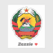 People's Republic of Mozambique emblem (1982-1990) Sticker (Vel)