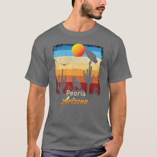 Peoria Arizona AZ Sunset Coyote Vulture Cactus Des T-shirt