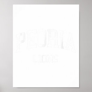 Peoria High School heeft Peoria Il Retro Sports Poster