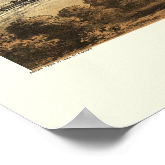 Peoria, IL Panoramic Map - 1867 Poster (Hoek)