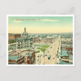 Peoria Illinois Bird's Eye-Uitzicht Briefkaart