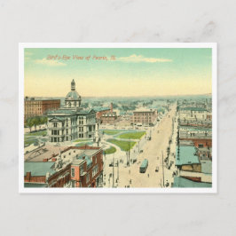 Peoria Illinois  Bird's Eye-Uitzicht Briefkaart