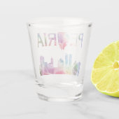 Peoria, Illinois II - Colorful Design Shot Glas (Achterkant)