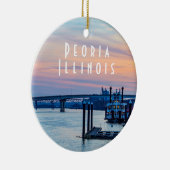 Peoria Illinois op Sunset Keramisch Ornament (Rechts)