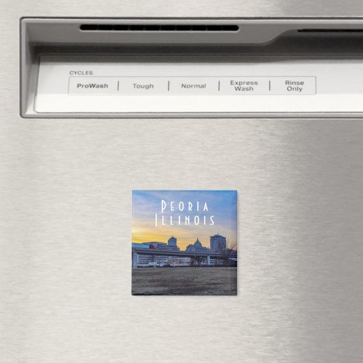 Peoria Illinois op Sunset Magnet (Insitu (Vaatwasser))
