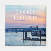 Peoria Illinois op Sunset Magnet (Voorkant)