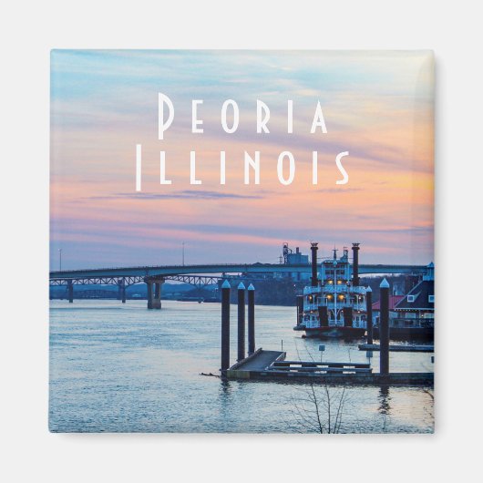 Peoria Illinois op Sunset Magnet (Voorkant)