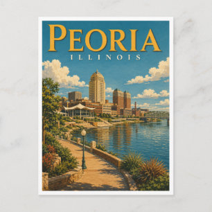 Peoria Illinois Peoria Rivierfront GeoSaga Briefkaart