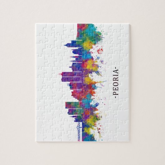 Peoria Illinois Skyline Legpuzzel (Verticaal)