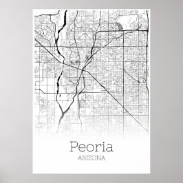 Peoria Map - Arizona - City Map Poster