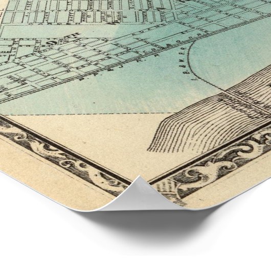 Peoria, Oneida, Knoxville en Dallas Poster (Hoek)