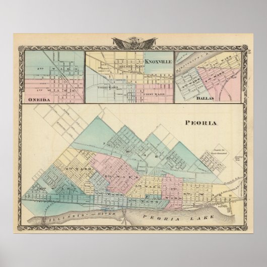 Peoria, Oneida, Knoxville en Dallas Poster (Voorkant)