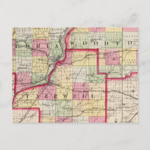 Peoria, Woodford, provincies Tazewell Briefkaart