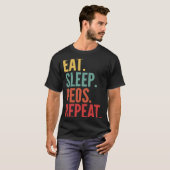 Peos Crypto Eat Sleep Peos Herhalen T-shirt (Voorkant volledig)