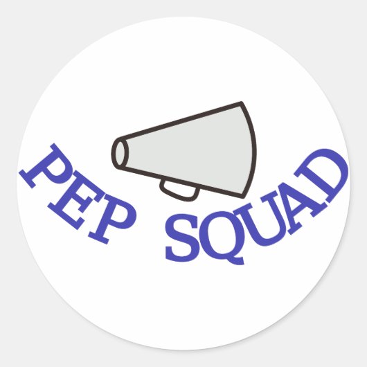 Pep Squad Ronde Sticker (Voorkant)