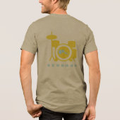 Pep Talk Records Drumkit Tri-Blend Shirt (Achterkant)