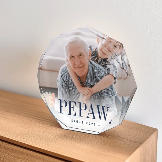 Pepaw Grandpa Jaar ingesteld Fotoblokken