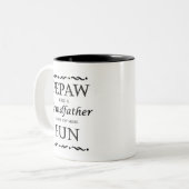 PePaw-Mok als een grootvader, behalve meer plezier Tweekleurige Koffiemok (Voorkant links)