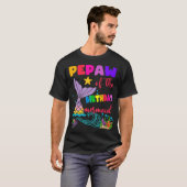 Pepaw van de verjaardag zeemeermin matching famili t-shirt (Voorkant volledig)