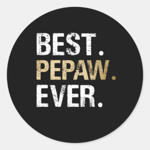 Pepaw Van Kleindochter Kleinzoon Beste Pepaw Ooit Ronde Sticker
