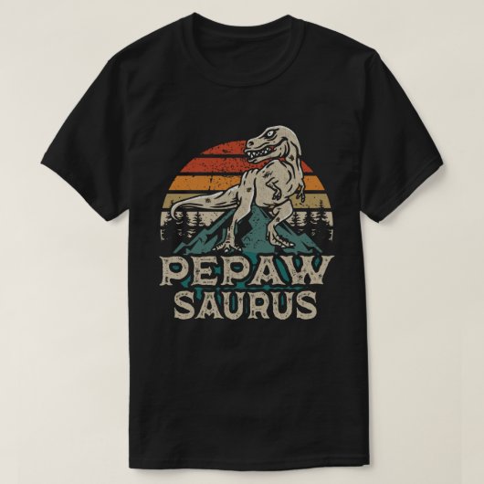 Pepawsaurus Dinosaur Grandpa Saurus Vaderdag T-shirt (Design voorkant)