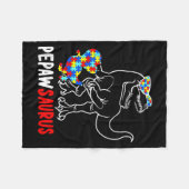 Pepawsaurus T Rex Dinosaur Autisme Bewustzijn Pepa Fleece Deken (Voorkant (Horizontaal))