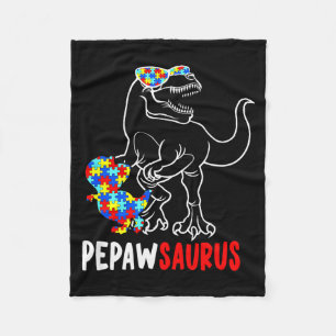 Pepawsaurus T Rex Dinosaur Autisme Bewustzijn Pepa Fleece Deken