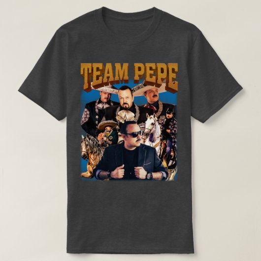 Pepe Aguilar Team Pepe Retro Stijl T-shirt (Design voorkant)